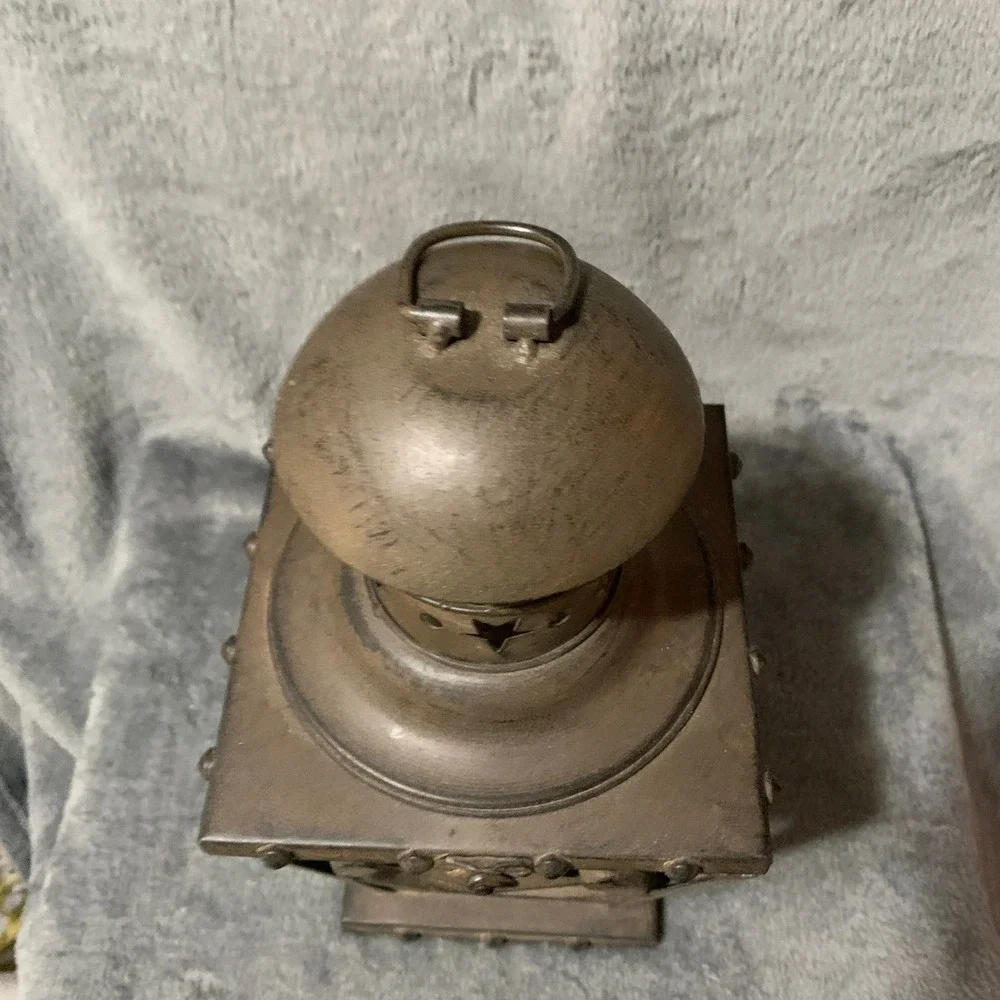 Rustic Metal Horseshoe Texas Star Lantern Western Farmhouse Decor Bronze 13.5in